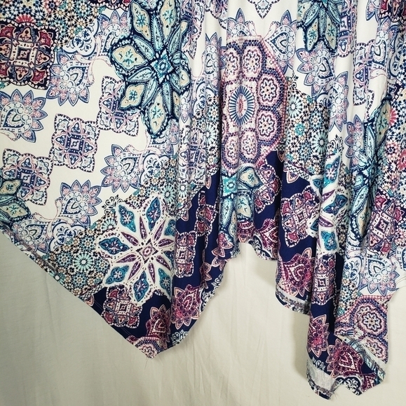 Chico's Asymetrical Multicolored Artsey Bohemian Skirt Sz Chicos 1P/SP - Picture 4 of 8